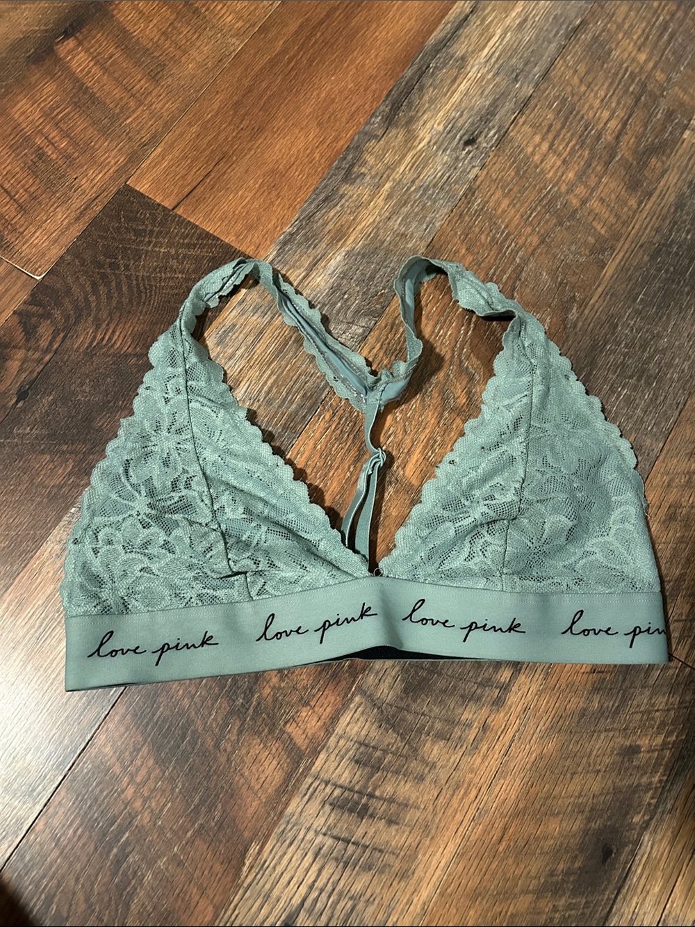 PINK Victoria's Secret Lace Bralette in Sage